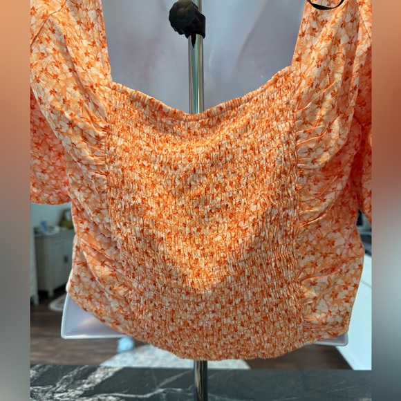 H&M NWT drawstring cinched cropped top L - Picture 8 of 10